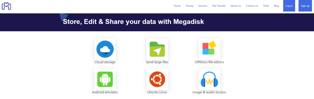 Megadisk Web Screenshot